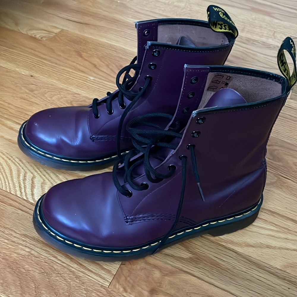 Doc Martens Purple 1460 Leather Boots